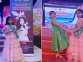 Siêu mẫu nhí Nguyễn Thảo Nguyên (mang vương miện) được vinh danh với vai trò Thiên thần xanh vì môi trường. (Ảnh: Như Huỳnh)