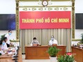 Bí thư Thành ủy TP.HCM Nguyễn Thiện Nhân và Chủ tịch UBND TP.HCM Nguyễn Thành Phong tại cuộc họp Ban Phòng chống dịch COVID-19 UBND TP.HCM chiều 3/8 (Ảnh: TTBC)