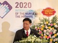 Thứ trưởng Bộ Y tế Đỗ Xuân Tuyên phát biểu tại Hội thảo khoa học về điều dưỡng (Ảnh: Thanh Hằng)