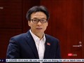 Phó Thủ tướng Vũ Đức Đam nhấn mạnh tại cuộc họp sáng nay, cần đảm bảo an toàn tối đa cho lực lượng phòng, chống dịch (Ảnh chụp màn hình cuộc họp khẩn)