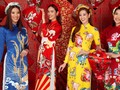 Các hoa hậu, á hậu rạng rỡ gửi lời chúc Tết Tân Sửu 2021 đến mọi người (Ảnh: Milor Trần)