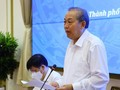 Phó Thủ tướng Thường trực Chính phủ Trương Hòa Bình chỉ đạo tại buổi làm việc sáng hôm nay 28-4. Ảnh: Huyền Mai