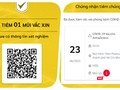 Chứng nhận điện tử đã tiêm 1 mũi vaccine Covid-19. Ảnh: Hoà Bình