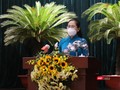 Chủ tịch HĐND TP.HCM Nguyễn Thị Lệ phát biểu khai mạc kỳ họp thứ 3 HĐND TP.HCM khoá X sáng ngày 18/10
