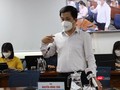 Phó Giám đốc Trung tâm Kiểm soát Bệnh tật TP.HCM Nguyễn Hồng Tâm thông tin về ca thứ 6 nhiễm biến chủng Omicron. Ảnh: Thiện Hợp