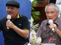 Nhạc sĩ Trần Tiến và nhà thơ Hoàng Hưng xúc động chia sẻ về thi sĩ Hoàng Cầm. Ảnh: Hoà Bình