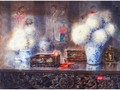 Tác phẩm "Như một hoài niệm" (màu nước trên giấy, 110cm x 180cm, 2021) của họa sĩ Đoàn Quốc