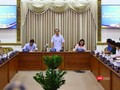 Bí thư thành ủy TP.HCM Nguyễn Văn Nên phát biểu tại cuộc họp