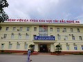 Bệnh viện đa khoa khu vực Tây Bắc Nghệ An, nơi xảy ra vụ việc.