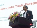 Doanh nhân B.M.Anvar Sadath - diễn giả duy nhất tại buổi tọa đàm “Văn hóa kinh doanh Ấn Độ và triển vọng thương mại Việt Nam - Ấn Độ”.
