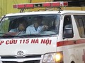 Những chiếc xe cấp cứu của Trung tâm cấp cứu 115 tại Hà Nội hoạt động, vận chuyển người bệnh.