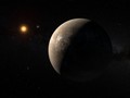 Bản phác họa hành tinh Proxima b quay xung quanh Cận tinh Proxima Centauri.