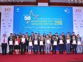 Lễ trao giải 50 Doanh nghiệp CNTT hàng đầu Việt Nam năm 2016.