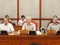 Tổng Bí thư, Chủ tịch nước Nguyễn Phú Trọng chủ trì cuộc họp của Bộ Chính trị. 
