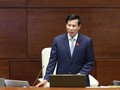 Bộ trưởng VHTT&DL Nguyễn Ngọc Thiện trong phiên đăng đàn chiều nay.