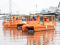 Hai chiếc thuyền chạy bằng năng lượng mặt trời giúp làm sạch sông Mê Kông được thử nghiệm đầu tiên tại tỉnh Vĩnh Long.