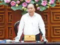 Thủ tướng Nguyễn Xuân Phúc phát biểu tại cuộc họp. 