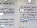 Hình ảnh một ngân hàng bị các đối tượng hack gửi tin nhắn Brand Name.