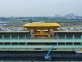 Tòa nhà Pit-công trình quan trọng nhất của trường đua đang hoàn tất. Đây là nơi làm việc của các đội đua, quan chức, trọng tài trong 1 tuần diễn ra chặng đua. Ảnh: VGPC.