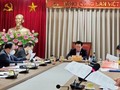 Thường trực Thành ủy Hà Nội họp về công tác chống dịch COVID-19 chiều 2/2. Ảnh: UBND TP. Hà Nội.