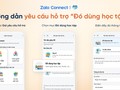Gửi yêu cầu hỗ trợ “Đồ dùng học tập” qua Zalo Connect