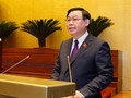 Chủ tịch Quốc hội Vương Đình Huệ phát biểu khai mạc kỳ họp.