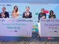Thứ trưởng Trần Quốc Phương (đứng giữa) cho rằng hệ sinh thái đổi mới sáng tạo Việt Nam đang bước vào giai đoạn phát triển trọng yếu. Ảnh: NIC