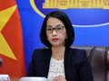Phó Phát ngôn Bộ Ngoại giao Phạm Thu Hằng tại buổi họp báo thường kỳ. Ảnh: BNG.