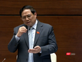 Thủ tướng Phạm Minh Chính trong phiên trả lời chất vấn chiều 5/11.