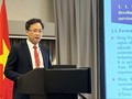 Bí thư Tỉnh ủy Nguyễn Hữu Nghĩa phát biểu tại Tọa đàm bàn tròn kết nối địa phương, doanh nghiệp về công nghệ cao tại San Fransisco, Mỹ.