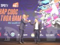 Ông Lee Choong Khay - Tổng Giám đốc SPOTV (trái) và ông Nguyễn Sơn Hải (phải) - Phó Tổng Giám đốc Tổng Công ty truyền thông VNPT-Media công bố việc hợp tác.