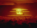 Đám mây hình nấm sinh ra từ vụ thử hạt nhân mạnh nhất của Mỹ Castle Bravo vào ngày 1/3/1954 (ảnh: NOAA)