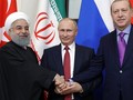 Tổng thống Hassan Rouhani của Iran, Vladimir Putin của Nga và Recep Tayyip Erdogan của Thổ Nhĩ Kỳ tại Sochi, Nga, ngày 22/11/2017.