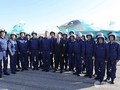 Tổng thống Vladimir Putin đến thăm căn cứ quân sự Hmeymim (ảnh: AP)