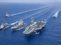 Tàu sân bay hạt nhân USS Nimitz cùng các tàu hộ tống. Ảnh: US Navy