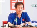 Trưởng đoàn thể thao Việt Nam Trần Đức Phấn phát biểu trong buổi gặp gỡ báo chí sau SEA Games 31 