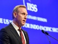 Quyền Bộ trưởng Quốc phòng Mỹ Patrick Shanahan phát biểu tại Đối thoại Shangri-La (Ảnh: NBC)
