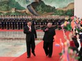 Chủ tịch Trung Quốc Tập Cận Bình và Chủ tịch Triều Tiên Kim Jong-un trong chuyến thăm Bắc Kinh hồi tháng 1 năm nay (Ảnh: AP)
