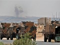 Một đoàn xe quân sự của Thổ Nhĩ Kỳ di chuyển ở tỉnh Idlib, giữa cuộc không kích mà lực lượng chính phủ thực hiện (Ảnh: AFP)