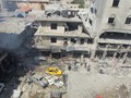 Khung cảnh hoang tàn sau một đợt không kích ở tỉnh Idlib, Syria (Ảnh: RT)