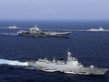 Nhóm tàu sân bay Liêu Ninh của Trung Quốc đang băng qua vùng biển giữa Okinawa và đảo Miyako của Nhật Bản hồi cuối tuần trước (Ảnh: Reuters)