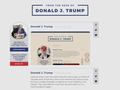 Một ảnh chụp màn hình từ địa chỉ https://www.donaldjtrump.com/desk (Ảnh: RT)