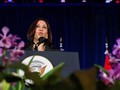 Phó Tổng thống Mỹ Kamala Harris phát biểu tại chặng dừng chân Singapore (Ảnh: Reuters)