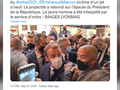 Tổng thống Pháp Emmanuel Macron bị ném vật thể lạ vào người tại một hội chợ ở Lyon (Ảnh: RT)