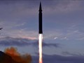 Hình ảnh tên lửa được hãng thông tấn nhà nước Triều Tiên công bố trong tuần (Ảnh: KCNA)