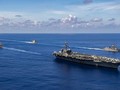 Nhóm tác chiến hàng không mẫu hạm USS Carl Vinson của Mỹ (Ảnh: AP)
