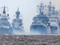 Các tàu chiến của Hạm đội Biển Đen, Nga trong một cuộc diễn tập (Ảnh: Getty).