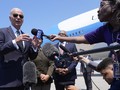 Tổng thống Joe Biden nói chuyện với các phóng viên vào ngày 13/8 tại Sân bay Quốc tế Louis Armstrong, New Orleans (Ảnh: Getty)