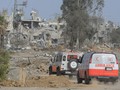 Các xe cứu thương hoạt động ở Gaza (Ảnh: Getty)