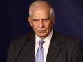 Đại diện cấp cao EU về Chính sách đối ngoại và an ninh Josep Borrell trong cuộc họp báo tại Warsaw, Ba Lan vào ngày 12/11. Ảnh: Getty.